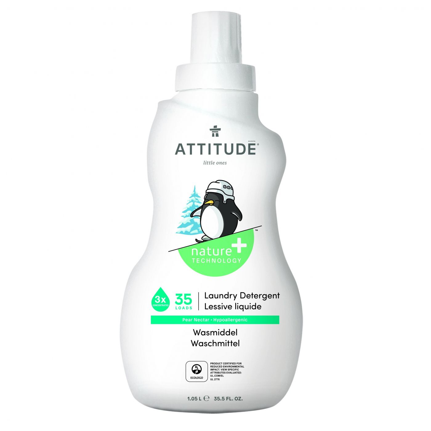 ATTITUDE Detergente líquido para lavadora Little Ones Pear nectar