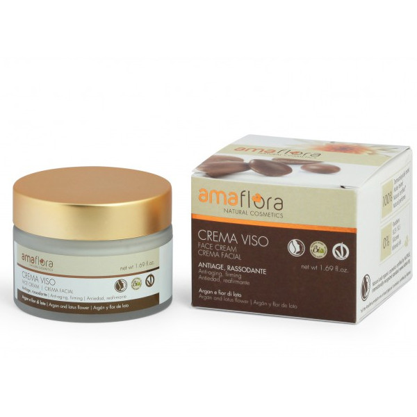 AMAFLORA Crema facial antiedad de argán y flor de loto