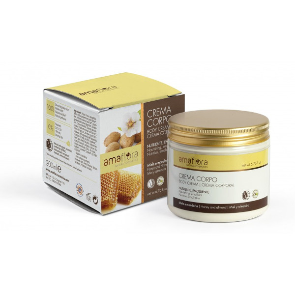 AMAFLORA Crema corporal especial de miel y almendra