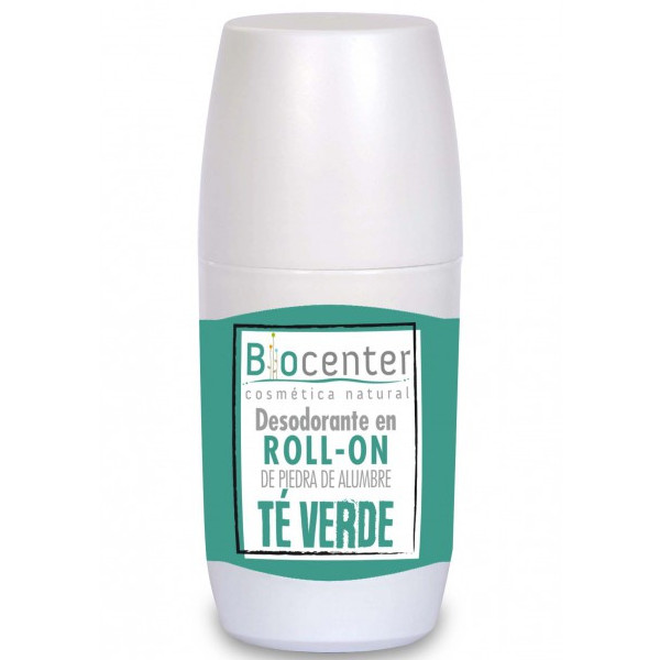 BIOCENTER Desodorante en ROLL-ON de piedra de alumbre TÉ VERDE