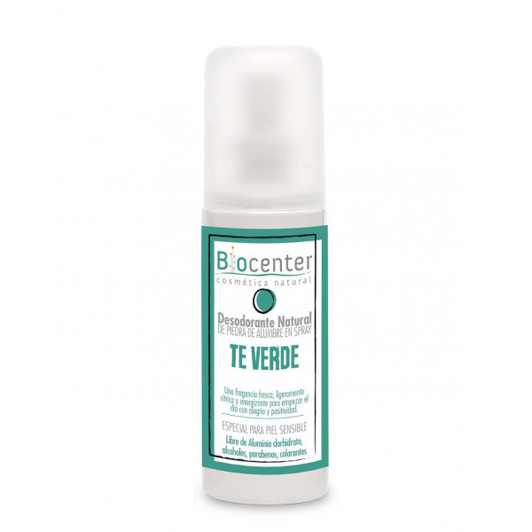 BIOCENTER Desodorante en SPRAY de piedra de alumbre TÉ VERDE