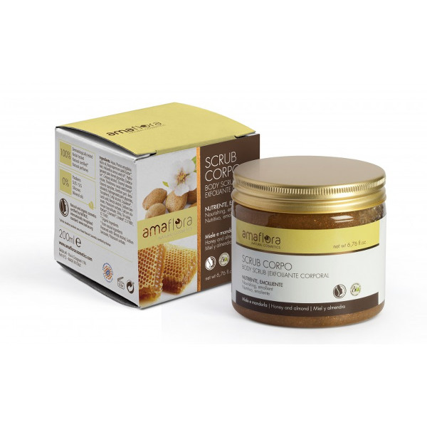 AMAFLORA Exfoliante corporal especial de miel y almendra
