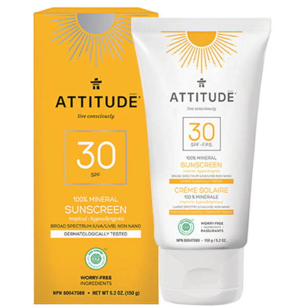 ATTITUDE Crema solar mineral FPS 30 Tropical