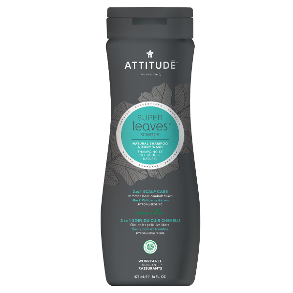 ATTITUDE Champú 2 en 1 Scalp Care super leaves science