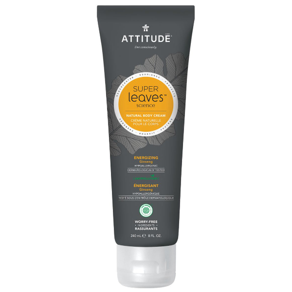 ATTITUDE Crema corporal energizante hombre super leaves science