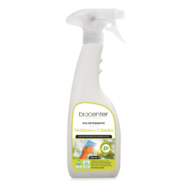 BIOCENTER Eco Detergente Multiusos y cristales con oxígeno activo (750ml.)