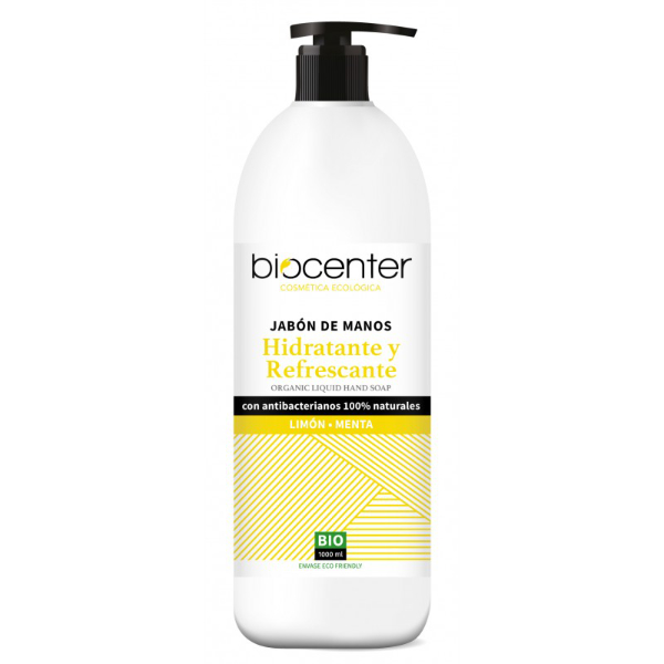 BIOCENTER Jabón de manos y cuerpo hidratante y refrescante (1 litro)