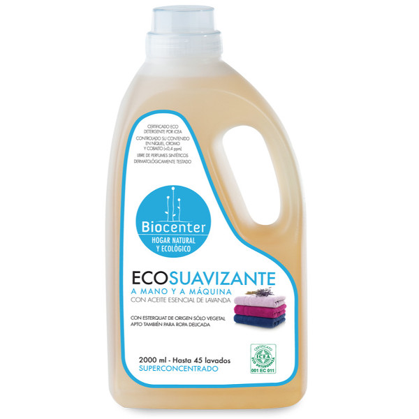 BIOCENTER Eco Suavizante para ropa a mano y a máquina LAVANDA (2 litros)