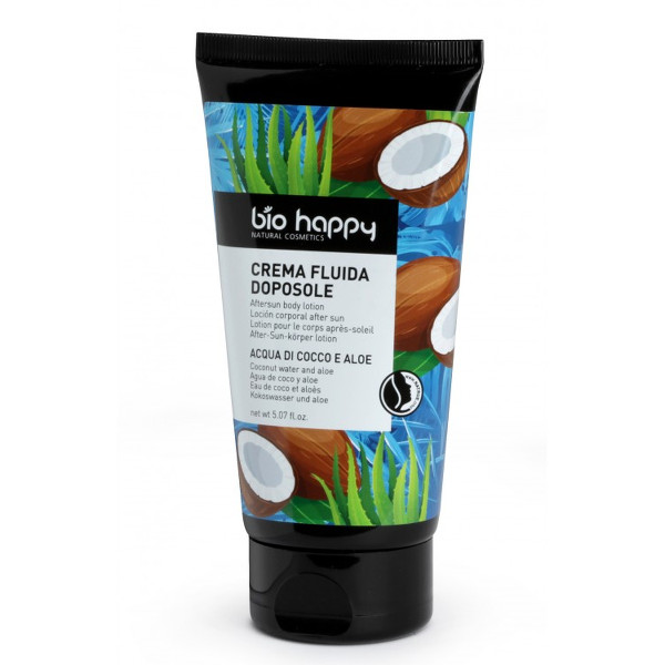 BIO HAPPY Crema fluida aftersun de agua de Coco y Aloe Vera