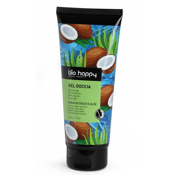 BIO HAPPY Gel de ducha de agua de Coco y Aloe Vera