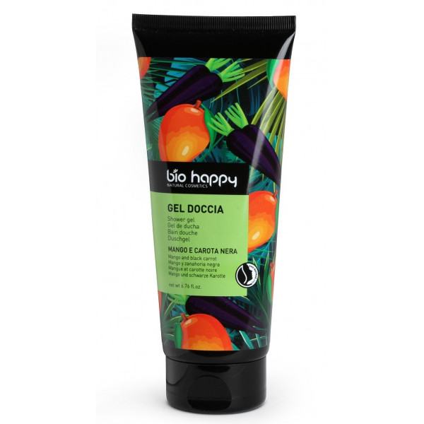 BIO HAPPY Gel de ducha de Mango y Zanahoria Negra