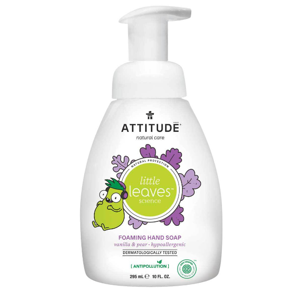 ATTITUDE Gel espumoso de manos Little leaves vanille & pear