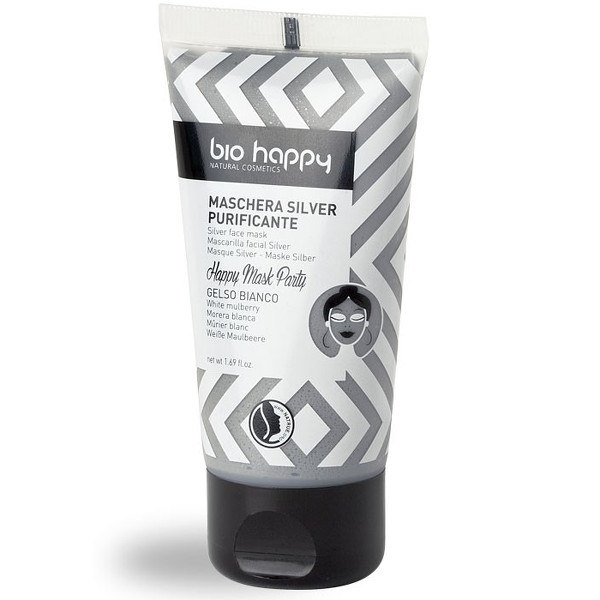 BIO HAPPY Mascarilla facial purificante Silver con Morera Blanca