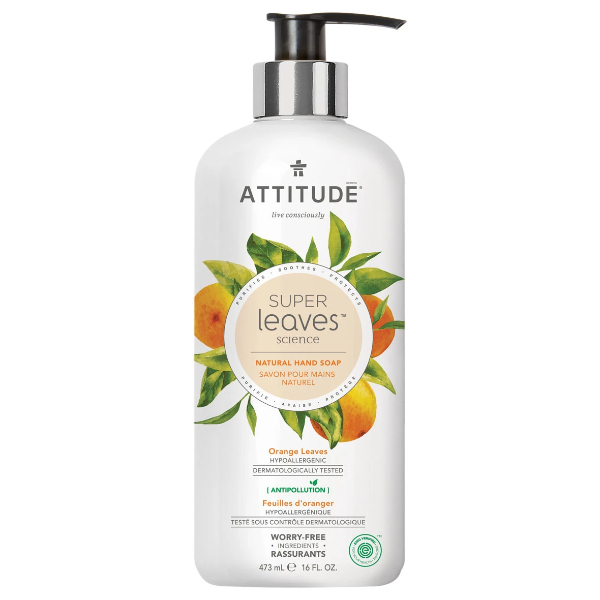 ATTITUDE Gel de manos de hojas de naranja super leaves science (473ml.)