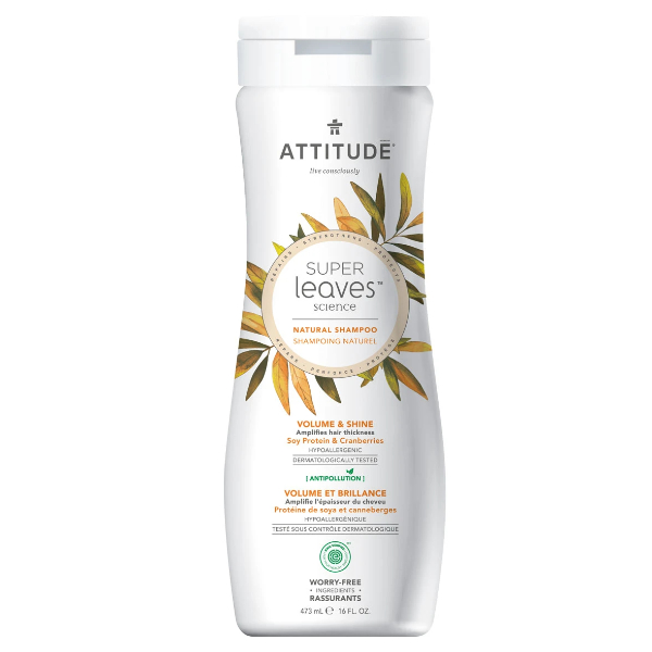 ATTITUDE Champú volumen y brillo super leaves science (473ml.)